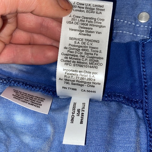 NWT! J. Crew Denim Vintage Straight Tie Dye Raw Hemline Jeans 26 - Picture 9 of 15